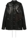 Rick Owens Porterville Runway Drawstring Hem Tour Jacket In Black