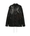 Rick Owens Porterville Runway Drawstring Hem Tour Jacket In Black