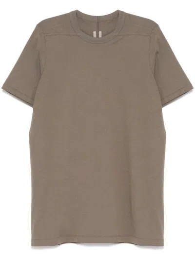 Rick Owens Rust Brown Crew Neck T-shirt With Straight Hem