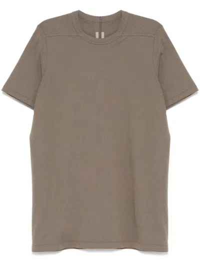 Rick Owens Rust Brown Crew Neck T-shirt With Straight Hem