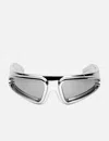Rick Owens Ryder Wraparound Shield Sunglasses In Silver