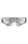Rick Owens Ryder Wraparound Shield Sunglasses In Gray