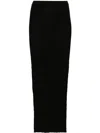 Rick Owens Column Stretch-knit Maxi Skirt In Black