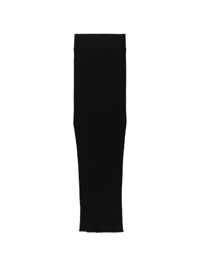 Rick Owens Sacriskirt Side-slit Skirt In Black