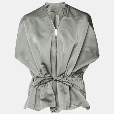 Pre-owned Rick Owens Sage Green Technical Fabric Relaxed Sail Jacket One Size