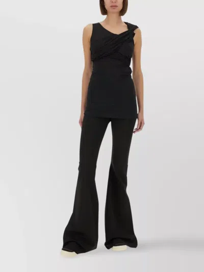 Rick Owens Sahara Draped Asymmetric Sleeveless Slim Fit In Black