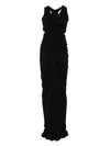 Rick Owens Ruched Poppy Gown In Black