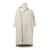 Rick Owens Off-white Temple Sail Biker Coat In Gray