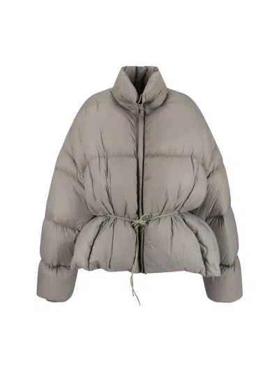 Rick Owens Sail Down Jacket In Grey