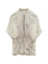 Rick Owens Sail Graphic-print Drawstring Jacket In Neutral