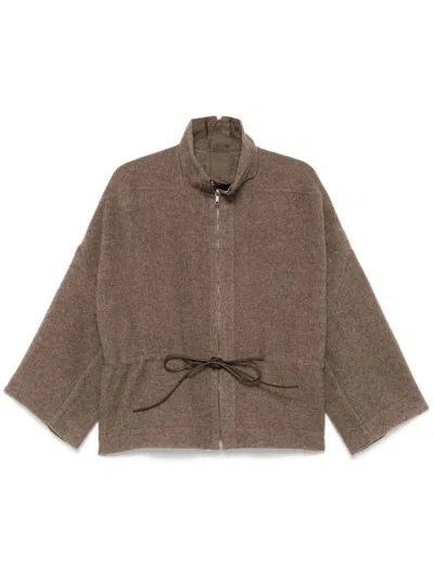 Rick Owens Sail Jacket In Brown