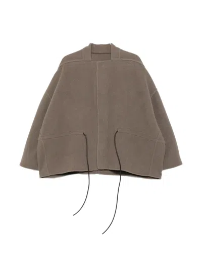 Rick Owens Sail Self-tie Flared Jacket In 灰色