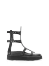 Rick Owens Woman Sandals Black Size 10 Soft Leather In Black
