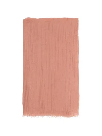 Rick Owens Sandy Fringed Scarf In Pink