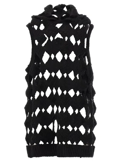 Rick Owens Sarutanya Diamond-patchwork Tank Top In Black