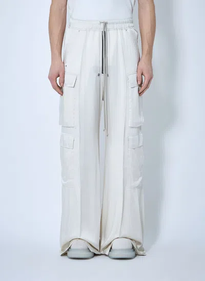 RICK OWENS SATIN BELAS CARGO PANTS