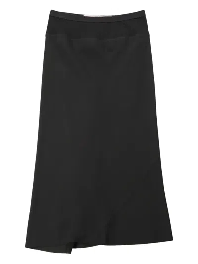 Rick Owens Satin Skirt In Black