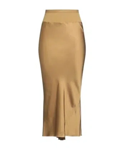 Rick Owens Satin Solid Color Bodycon Skirt In Multi