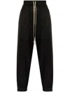 Rick Owens Drop Crotch Track Pants In Black
