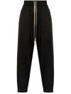 Rick Owens Drop Crotch Track Pants In Black