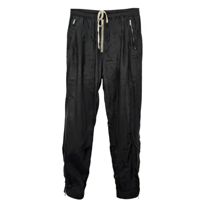 Rick Owens Satin-twill Tapered Trousers In Black Cupro