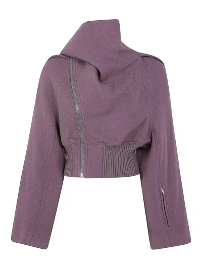 Rick Owens Scarf Flight Bomber Jacket In Pink