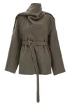 Rick Owens Woman Black Jackets In Gray
