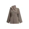 Rick Owens Scarf Flight Jacket In Brown