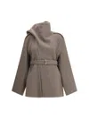 Rick Owens Scarf Flight Jacket In Gray