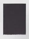 Rick Owens Scarf Linen Blend Fringed Edges