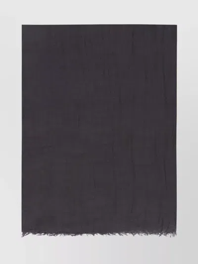 Rick Owens Scarf Linen Blend Fringed Edges