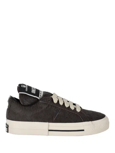 Rick Owens Scarpe In Pelliccia X Drkshdw In Black