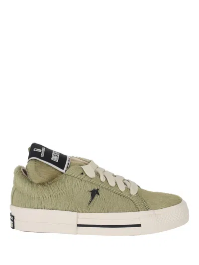 Rick Owens Scarpe In Pelliccia X Drkshdw In Green