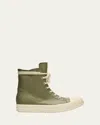 Rick Owens Hollywood Sneakers In Celadon/mlk/mlk