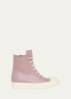 RICK OWENS SCARPE LEATHER HIGH-TOP SNEAKERS