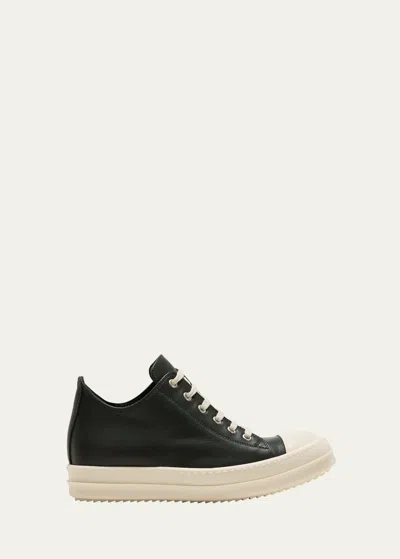 RICK OWENS SCARPE LEATHER LOW-TOP SNEAKERS