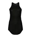 Rick Owens Ribbed Long Tank Top In Black