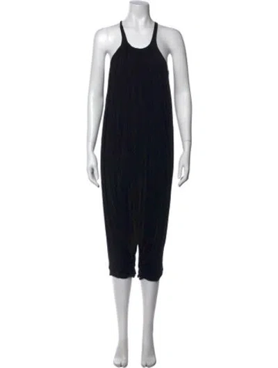 Pre-owned Rick Owens Scoop Neck Jumpsuit In Black