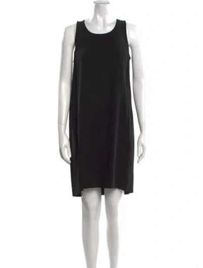 Pre-owned Rick Owens Scoop Neck Mini Dress In Black