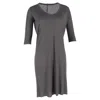 Rick Owens Scoop Neck Mini Dress In Grey Cotton