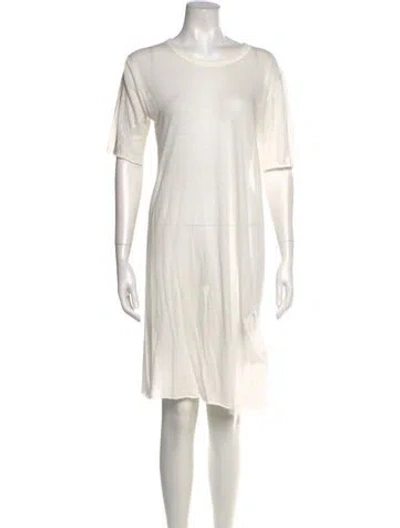 Pre-owned Rick Owens Scoop Neck Mini Dress In Neutral