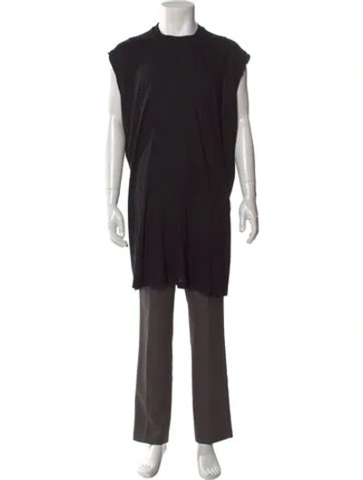 Pre-owned Rick Owens Scoop Neck Short Sleeve T-shirt In Black