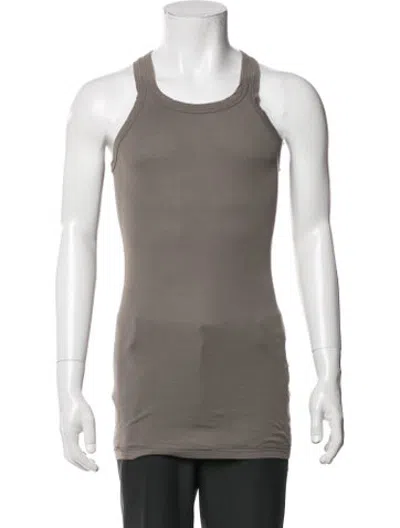 Pre-owned Rick Owens Scoop Neck Sleeveless Tank In Brown