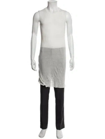 Pre-owned Rick Owens Scoop Neck Sleeveless Tank In Neutral