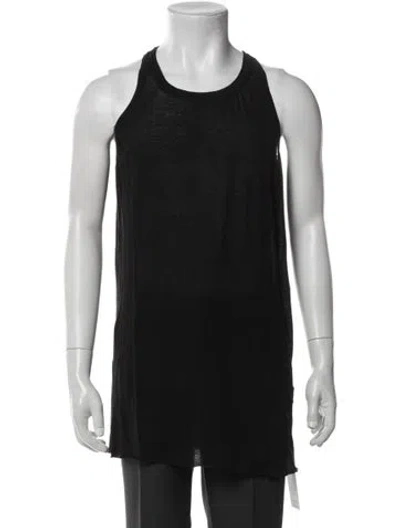 Pre-owned Rick Owens Scoop Neck Sleeveless T-shirt In Black