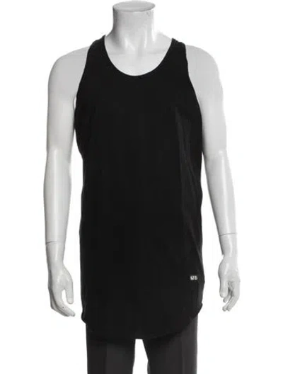 Pre-owned Rick Owens Scoop Neck Sleeveless T-shirt In Black