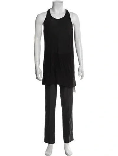 Pre-owned Rick Owens Scoop Neck Sleeveless T-shirt In Black