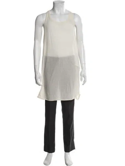 Pre-owned Rick Owens Scoop Neck Sleeveless T-shirt In Yellow