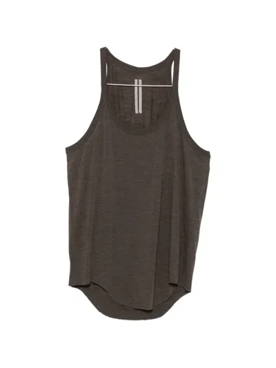 Rick Owens Scoop-neck Racerback Tank Top In Brown
