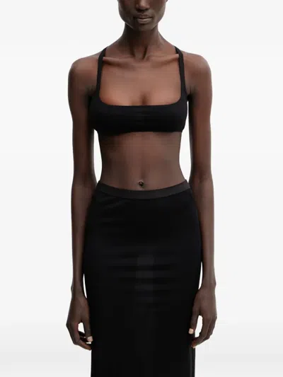 Rick Owens Scoop-neck Racerback Top In Animal Print